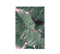 Bandiera da giardino di benvenuto con foglie di palma verde, 0,6 x 0,9 m, non sbiadisce, doppia faccia, bandierine per esterni, decorazione per cortile, portico, prato
