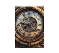 Bandiera da giardino di benvenuto con orologio steampunk, 0,6 x 0,9 m, double face, nessuna dissolvenza, bandiere per casa, cortile, cortile, cortile, prato, decorazione esterna