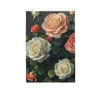 Bandiera da giardino di benvenuto con rose, 0,6 x 0,9 m, non sbiadisce, doppia faccia, per casa, cortile, cortile, portico, prato
