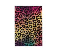 Bandiera da giardino di benvenuto con stampa leopardata a stelle da 0,9 x 0,9 m su entrambi i lati, non sbiadisce, bandiere per casa, cortile, cortile, veranda, prato, decorazione esterna