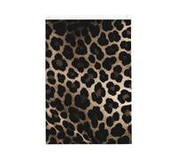 Bandiera da giardino di benvenuto con stampa leopardata nera, 0,6 x 0,9 m, doppia faccia, non sbiadisce, per casa, cortile, cortile, cortile, prato, decorazione esterna