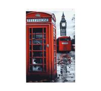 Bandiera da giardino di benvenuto con telefono di Londra, Inghilterra, Regno Unito, 0,9 x 0,9 m, non sbiadisce, doppia faccia, bandierine decorative per esterni, per cortile, portico, prato