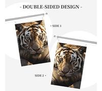 Bandiera da giardino di benvenuto con tigre animale, 2 x 3 m, doppia faccia, non sbiadisce, per casa, cortile, cortile, cortile, prato, decorazione esterna