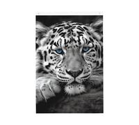 Bandiera da giardino di benvenuto con tigre bianca e nera, 0,6 x 0,9 m, double face, non sbiadisce, per casa, cortile, cortile, veranda, prato, decorazione esterna