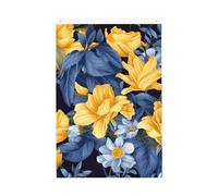 Bandiera da giardino di benvenuto floreale gialla con base blu 2x3 Ft No Fade Double Sided Casa Yard Bandiere Outdoor Banner Decor Per Cortile Portico Prato
