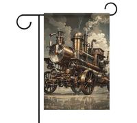Bandiera da giardino di benvenuto in stile steampunk, bandiera stagionale su entrambi i lati, per casa, cortile, patio, prato, decorazione da giardino, 30,5 x 45,7 cm