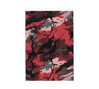 Bandiera da giardino di benvenuto mimetica rossa da 0,9 m su entrambi i lati, non sbiadisce, per casa, cortile, cortile, cortile, prato, decorazione esterna