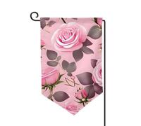 Bandiera da giardino di benvenuto per esterni di piccole dimensioni 12,5 x 18 pollici doppia faccia resistente alle intemperie bandiera della casa belle rose bandiere verticali per fattoria all'aperto