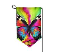 Bandiera da giardino di benvenuto per esterni di piccole dimensioni 12,5 x 18 pollici doppia faccia resistente alle intemperie bandiera per casa bandiere verticali colorate farfalla per casa colonica