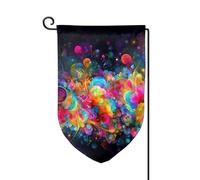 Bandiera da giardino di benvenuto per esterni di piccole dimensioni 12,5 x 18 pollici doppia faccia resistente alle intemperie bandiera della casa luminosa bella colorata arte verticale bandiere per