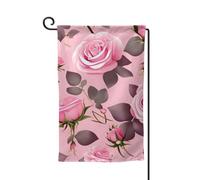 Bandiera da giardino di benvenuto per esterni di piccole dimensioni 12,5 x 18 pollici doppia faccia resistente alle intemperie bandiera della casa belle rose bandiere verticali per fattoria all'aperto
