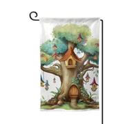Bandiera da giardino di benvenuto per esterni di piccole dimensioni 31,5 x 45,7 cm doppia faccia resistente alle intemperie bandiera per casa graziose bandiere verticali per fattoria all'aperto prato