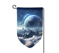 Bandiera da giardino di benvenuto per esterni di piccole dimensioni 31,5 x 45,7 cm doppia faccia resistente alle intemperie bandiera per casa fantasy terra bandiere verticali per casa colonica