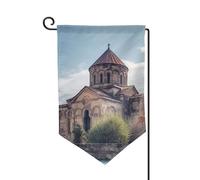 Bandiera da giardino di benvenuto per esterni di piccole dimensioni 31,5 x 45,7 cm doppia faccia resistente alle intemperie bandiera della casa bandiera della chiesa armena bandiere verticali per