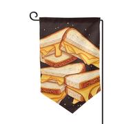 Bandiera da giardino di benvenuto per esterni di piccole dimensioni 31,5 x 45,7 cm doppia faccia resistente alle intemperie bandiera per casa panini al formaggio bandiere verticali per fattoria