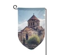 Bandiera da giardino di benvenuto per esterni di piccole dimensioni 31,5 x 45,7 cm doppia faccia resistente alle intemperie bandiera della casa bandiera della chiesa armena bandiere verticali per