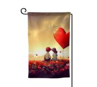Bandiera da giardino di benvenuto per esterni di piccole dimensioni 31,5 x 45,7 cm doppia faccia resistente alle intemperie bandiera per casa bandiere verticali per fattoria all'aperto prato patio