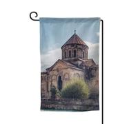 Bandiera da giardino di benvenuto per esterni di piccole dimensioni 31,5 x 45,7 cm doppia faccia resistente alle intemperie bandiera della casa bandiera della chiesa armena bandiere verticali per