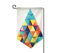 Bandiera da giardino di benvenuto per esterni di piccole dimensioni 31,5 x 45,7 cm doppia faccia resistente alle intemperie bandiera della casa bandiera artistica triangolo verticale bandiere per