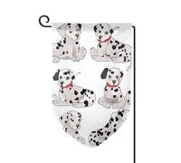 Bandiera da giardino di benvenuto per esterni di piccole dimensioni 31,5 x 45,7 cm doppia faccia resistente alle intemperie bandiera per casa graziose bandiere verticali dalmata per casa colonica