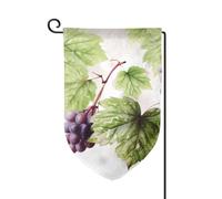 Bandiera da giardino di benvenuto per esterni di piccole dimensioni 31,5 x 45,7 cm doppia faccia resistente alle intemperie bandiera per casa bella foglia d'uva bandiere verticali per fattoria