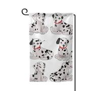 Bandiera da giardino di benvenuto per esterni di piccole dimensioni 31,5 x 45,7 cm doppia faccia resistente alle intemperie bandiera per casa graziose bandiere verticali dalmata per casa colonica