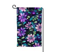 Bandiera da giardino di benvenuto per esterni di piccole dimensioni 31,5 x 45,7 cm doppia faccia resistente alle intemperie bandiera per casa camelia viola bandiere verticali per fattoria all'aperto