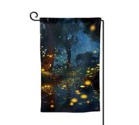 Bandiera da giardino di benvenuto per esterni di piccole dimensioni 31,5 x 45,7 cm doppia faccia resistente alle intemperie bandiera per casa lucciole bandiere verticali per fattoria all'aperto prato