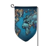 Bandiera da giardino di benvenuto per esterni di piccole dimensioni 31,8 x 45,7 cm doppia faccia resistente alle intemperie bandiera della casa mappa bandiere verticali per fattoria all'aperto prato