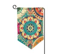 Bandiera da giardino di benvenuto per esterni di piccole dimensioni 31,8 x 45,7 cm doppia faccia resistente alle intemperie bandiera per casa rotonda fiore bandiere verticali per casa colonica