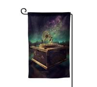 Bandiera da giardino di benvenuto per esterni di piccole dimensioni 31,8 x 45,7 cm doppia faccia resistente alle intemperie bandiera della casa carillon da sogno bandiere verticali per fattoria