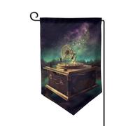 Bandiera da giardino di benvenuto per esterni di piccole dimensioni 31,8 x 45,7 cm doppia faccia resistente alle intemperie bandiera della casa carillon da sogno bandiere verticali per fattoria
