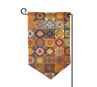 Bandiera da giardino di benvenuto per esterni di piccole dimensioni 31 x 45 cm doppia faccia resistente alle intemperie bandiera per casa gruppo di bandiere verticali geometriche marocchine per