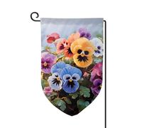 Bandiera da giardino di benvenuto per esterni di piccole dimensioni 31 x 45 cm doppia faccia resistente alle intemperie bandiera della casa fiori del pensiero bandiere verticali per fattoria