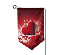 Bandiera da giardino di benvenuto per esterni di piccole dimensioni 31 x 45 cm doppia faccia resistente alle intemperie bandiera per casa San Valentino bandiere verticali per fattoria all'aperto prato