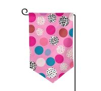 Bandiera da giardino di benvenuto per esterni di piccole dimensioni 31 x 45 cm doppia faccia resistente alle intemperie bandiera per casa a pois pazzi bandiere verticali per fattoria all'aperto prato