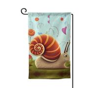 Bandiera da giardino di benvenuto per esterni di piccole dimensioni 31 x 45 cm doppia faccia resistente alle intemperie bandiera per casa graziosa lumaca bandiere verticali per fattoria all'aperto