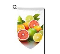 Bandiera da giardino di benvenuto per esterni di piccole dimensioni 31 x 45 cm doppia faccia resistente alle intemperie bandiera per casa agrumi bandiere verticali per fattoria all'aperto prato patio