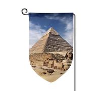 Bandiera da giardino di benvenuto per esterni di piccole dimensioni 31 x 45 cm doppia faccia resistente alle intemperie bandiera della casa piramidi dell'Egitto bandiere verticali per fattoria