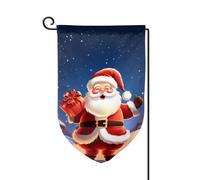 Bandiera da giardino di benvenuto per esterni di piccole dimensioni 31 x 45 cm doppia faccia resistente alle intemperie bandiera per casa Natale Babbo Natale bandiere verticali per fattoria all'aperto