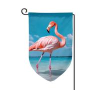 Bandiera da giardino di benvenuto per esterni di piccole dimensioni 31 x 45 cm doppia faccia resistente alle intemperie bandiera della casa fenicottero in acqua bandiere verticali per fattoria