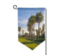 Bandiera da giardino di benvenuto per esterni di piccole dimensioni 31 x 45 cm doppia faccia resistente alle intemperie bandiera per casa palma campo da golf bandiere verticali per fattoria all'aperto