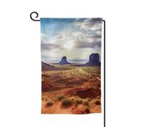 Bandiera da giardino di benvenuto per esterni di piccole dimensioni 31 x 45 cm doppia faccia resistente alle intemperie bandiera per casa paesaggio della valle monumentale bandiere verticali per