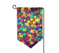 Bandiera da giardino di benvenuto per esterni di piccole dimensioni 31 x 45 cm doppia faccia resistente alle intemperie bandiera per casa molte stelle bandiere verticali per fattoria all'aperto prato