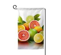 Bandiera da giardino di benvenuto per esterni di piccole dimensioni 31 x 45 cm doppia faccia resistente alle intemperie bandiera per casa agrumi bandiere verticali per fattoria all'aperto prato patio