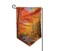 Bandiera da giardino di benvenuto per esterni di piccole dimensioni 31 x 45 cm doppia faccia resistente alle intemperie bandiera per casa autunno fogliame bandiere verticali per fattoria all'aperto