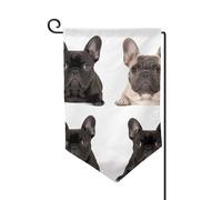 Bandiera da giardino di benvenuto per esterni di piccole dimensioni 31 x 45 cm doppia faccia resistente alle intemperie bandiera per casa bulldog francese bandiere verticali per fattoria all'aperto