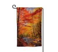 Bandiera da giardino di benvenuto per esterni di piccole dimensioni 31 x 45 cm doppia faccia resistente alle intemperie bandiera per casa autunno fogliame bandiere verticali per fattoria all'aperto