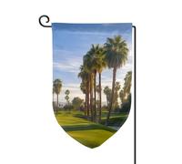 Bandiera da giardino di benvenuto per esterni di piccole dimensioni 31 x 45 cm doppia faccia resistente alle intemperie bandiera per casa palma campo da golf bandiere verticali per fattoria all'aperto