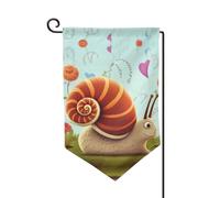 Bandiera da giardino di benvenuto per esterni di piccole dimensioni 31 x 45 cm doppia faccia resistente alle intemperie bandiera per casa graziosa lumaca bandiere verticali per fattoria all'aperto